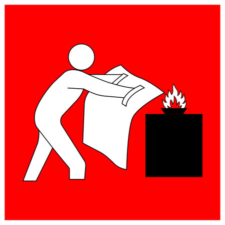 Fire Blanket Symbol Sign, Vector Illustration, Isolate On White Background Label.EPS10のイラスト素材