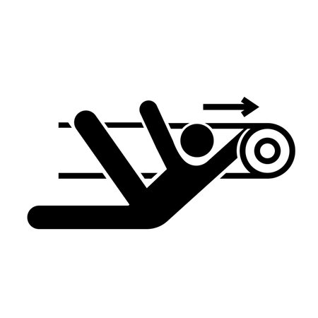 Nip Hazard Black Icon,Vector Illustration, Isolate On White Background Label. EPS10のイラスト素材