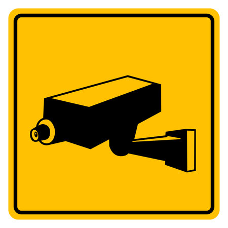 CCTV Symbol Sign, Vector Illustration, Isolate On White Background Label .EPS10のイラスト素材