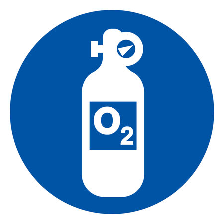 Oxygen Symbol Sign, Vector Illustration, Isolate On White Background Label.EPS10のイラスト素材