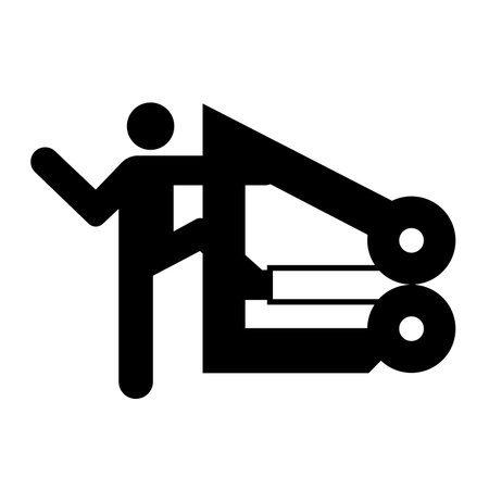 Crush Hazard Black Icon,Vector Illustration, Isolate On White Background Label. EPS10のイラスト素材