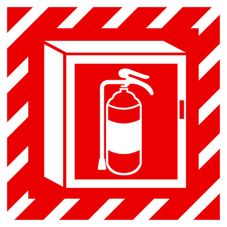 Fire Cabinet Symbol Sign, Vector Illustration, Isolate On White Background Label. EPS10のイラスト素材