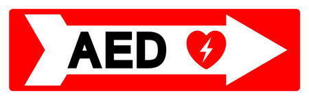 AED Symbol Sign, Vector Illustration, Isolate On White Background Label