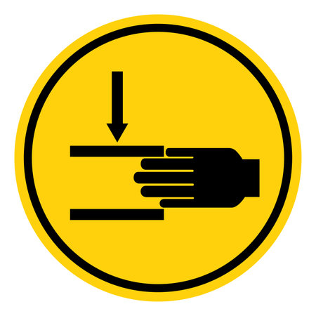 Hand Crush Force From Above Symbol Sign, Vector Illustration, Isolate On White Background Label.EPS10のイラスト素材