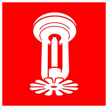 Fire Sprinkler Symbol Sign, Vector Illustration, Isolate On White Background Label.EPS10のイラスト素材