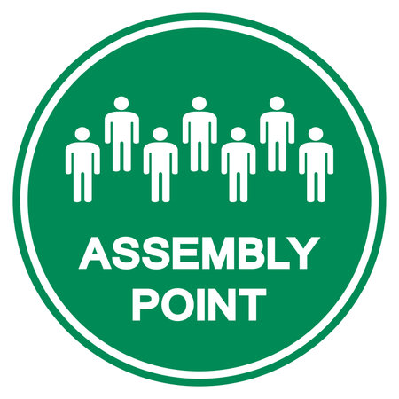 Assembly Point Symbol Sign, Vector Illustration, Isolated On White Background Label.EPS10のイラスト素材