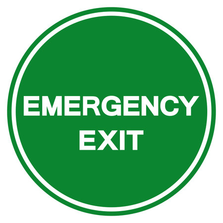 Emergency Exit Symbol Sign, Vector Illustration, Isolate On White Background Label.EPS10のイラスト素材