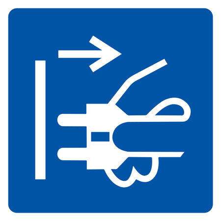 Disconnect Mains Plug From Electrical Outlet Symbol Sign,Vector Illustration, Isolated On White...