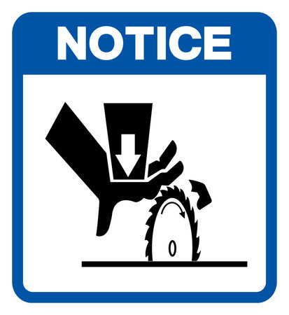 Notice Cutting Hazard Symbol Sign, Vector Illustration, Isolate On White Background Label .EPS10のイラスト素材