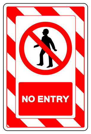 No Entry Symbol Sign, Vector Illustration, Isolate On White Background Label.EPS10のイラスト素材
