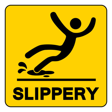 Slippery Symbol Sign,Vector Illustration, Isolate On White Background Label. EPS10のイラスト素材
