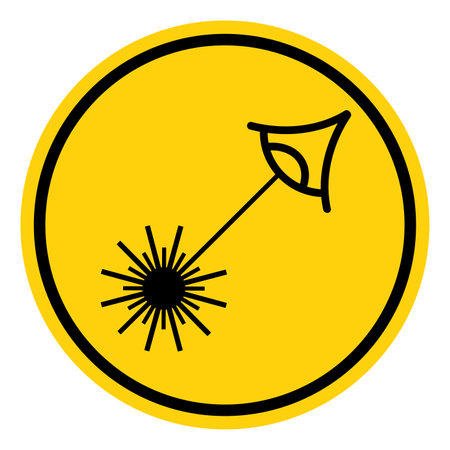 Laser Shoot Eye Hazard Symbol Sign, Vector Illustration, Isolate On White Background Label.EPS10のイラスト素材