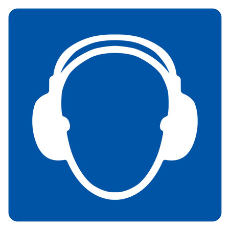 Wear Earmuff Symbol Sign,Vector Illustration, Isolated On White Background Label. EPS10のイラスト素材