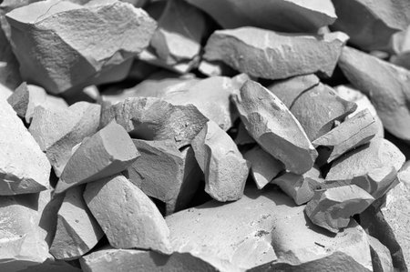 Concrete road broken in. It is not standardの写真素材