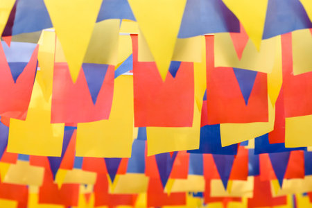 Colorful holiday flags background texture