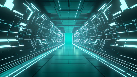 Pixel Art 8-bit Cyberpunk City Retro Gaming Futuristic Background Illustration. Abstract Voxel Isometric Digital Sprite High-Quality 3D Render Visualization Asset 4K.の素材