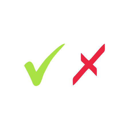 A set of options for checkmark buttons. Designed for websites, mobile apps and other developers.のイラスト素材