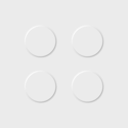 Set of volumetric buttons in neomorphism (neumorphism) style. Designed for websites, mobile apps and other developers.のイラスト素材