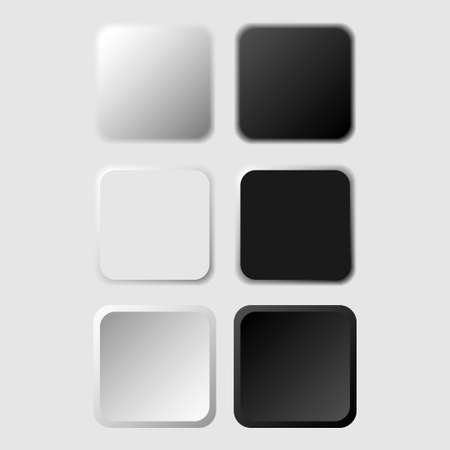 Set of volumetric buttons in neomorphism (neumorphism) style. Designed for websites, mobile apps and other developers.のイラスト素材