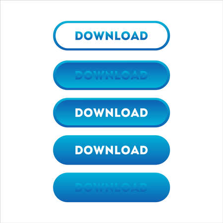 Icon set multi colored button in flat style. Easy editable vector isolated illustration.のイラスト素材