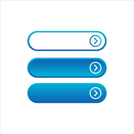 Icon set multi colored button in flat style. Easy editable vector isolated illustration.のイラスト素材