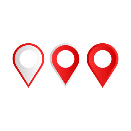 Set of red check mark buttons in neomorphism (neumorphism) style. Designed for websites, mobile apps and other developers.のイラスト素材