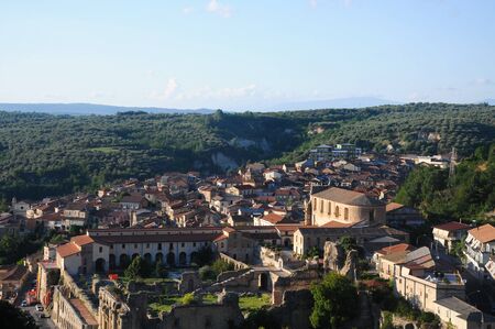 Soriano Calabro, a small town at the foot of the Sila in Calabriaのeditorial素材