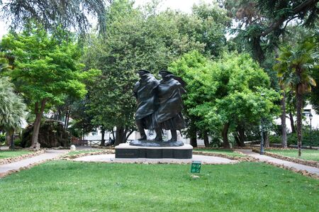 Statue dedicated to the Italian Carabinieri military corps,italyのeditorial素材