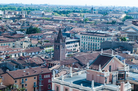 Beautiful view from the tower lamberti of Veronaのeditorial素材
