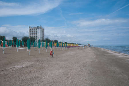 8 june 2016-sinigallia-italy-The beautiful Sinigallia beach , a beautiful town in the Marcheのeditorial素材