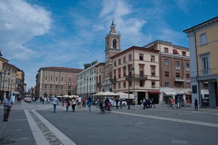 10 june 2016-rimini-italy-"Tre Martiri" square in rimini in the Emilia Romagna region,italyのeditorial素材