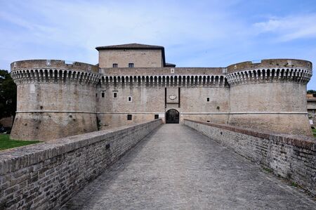9 june 2016-senigallia-italy-The fortress of Rocca Roveresca is located in Senigallia in the Marche region in the province of Anconaのeditorial素材
