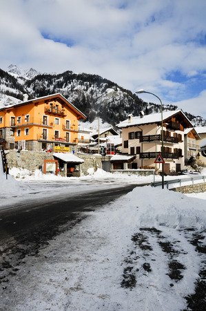 29 december 2014-bionaz-italy-the beautiful mountains around bionaz in Valle d'Aostaのeditorial素材