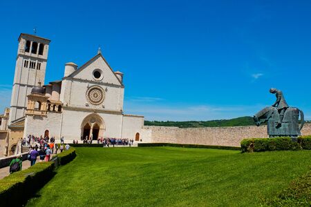 5 may 2014-assisi-italy-the basilica of Assisiのeditorial素材