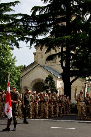 25 may 2007-tiblisi-giorgia-military parade in the streets of Tbilisi in giorgia