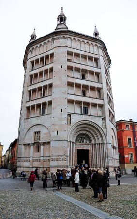 26 october 2011-parma-italy-Piazza Duomo with the cathedral in parma