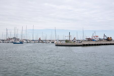 21 may 2017-rimini-italy-The port of rimini on a rainy day,italyのeditorial素材