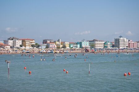 22 july 2017-caorle-italy-Caorle beach, beautiful Venetian city,italyのeditorial素材