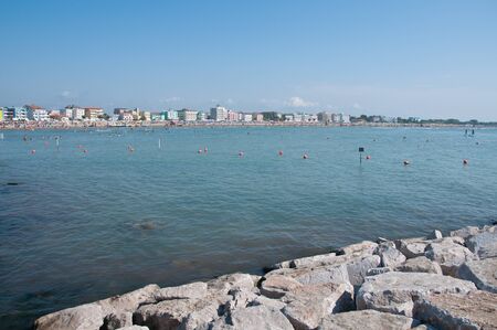 22 july 2017-caorle-italy-Caorle beach, beautiful Venetian city,italyのeditorial素材