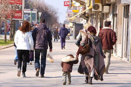 22 march 2009-novy sad-serbia-22 march 2009-novy sad-serbia-town streets  in the city of Novy Sadのeditorial素材