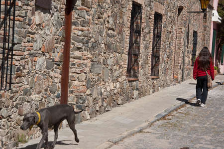 13 october 2009-Colonia del sacramento- Uruguay-Ancient streets of the city of Colonia del Sacramento in Uruguayのeditorial素材