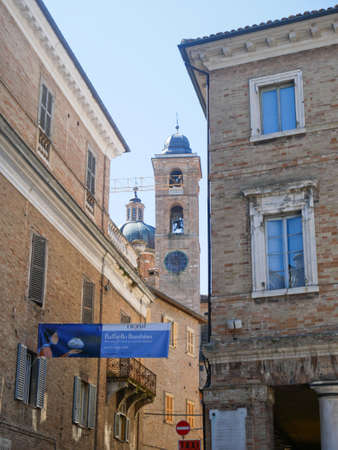 16 august 2020-urbino-italy-walk in the historic streets of urbinoのeditorial素材