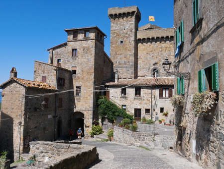 The beautiful church of San Salvatore in Bolsena, a small town in Lazio on the shores of Lake Bolsenaのeditorial素材