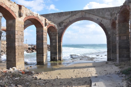 Arches on the seaの写真素材