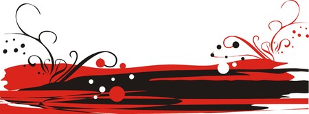 Logo for  cards. Red and black. Vectorのイラスト素材