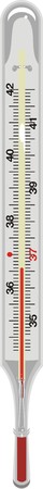 Medical thermometer. Vector
