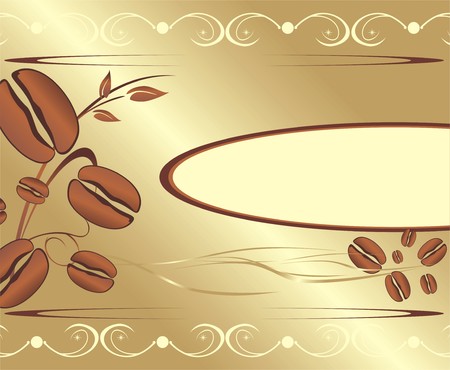 Corns of coffee. Abstract background for wrapping. Vectorのイラスト素材