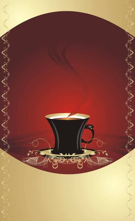 Cup with coffee. Wrapping. Vectorのイラスト素材