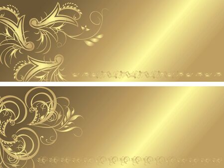 Gothic ornament for two banners. Vectorのイラスト素材