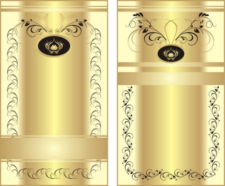 Two patterns with ornament for wrapping. Vectorのイラスト素材